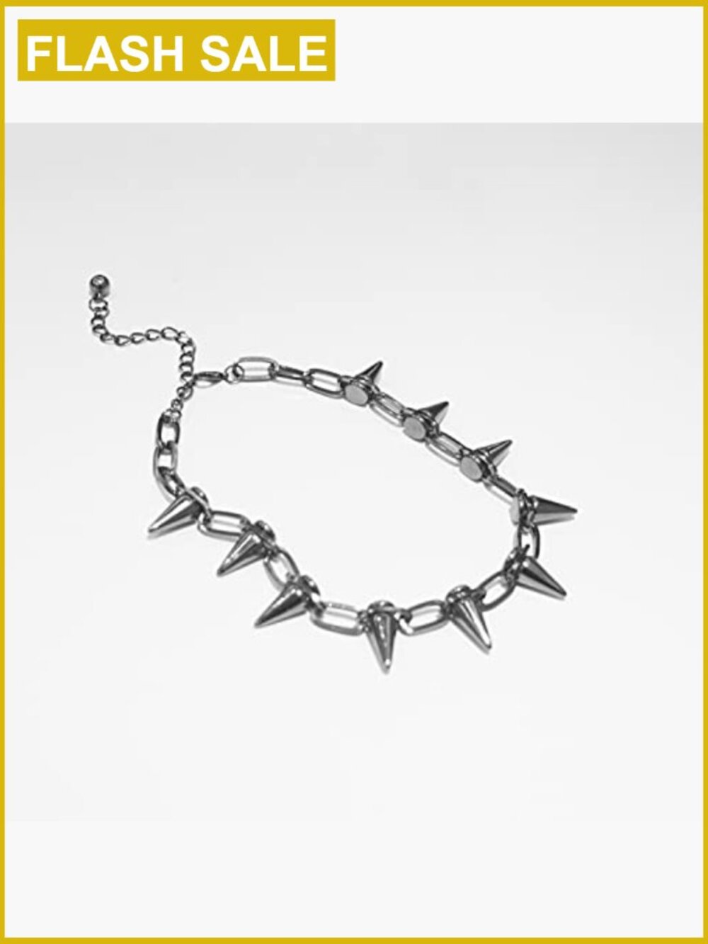 Spike Choker Necklace Punk Gothic Rivet Choker Chain Chokers for Women Men - Picture 6 of 7